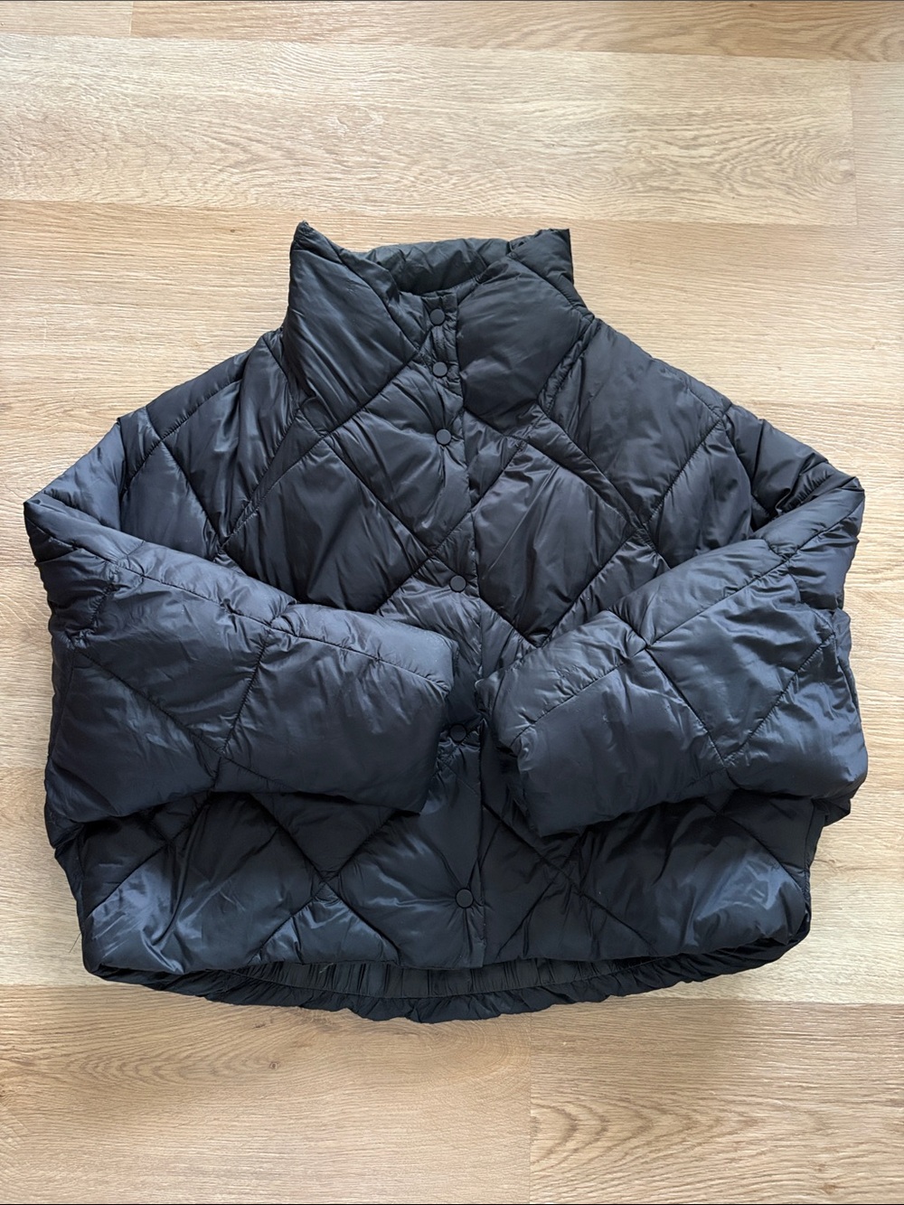 Zara Black Quilted Puffer Jacket